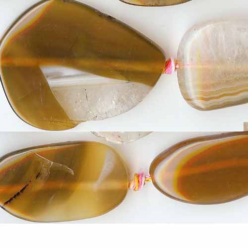 BROWN CLOUDY AGATE 20-40MM F. FREE OVAL